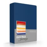 Hoeslaken marine Double Jersey