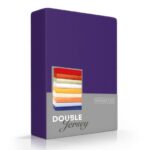 Hoeslaken purper Double Jersey