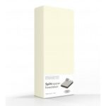 split topper hoeslaken ivoor Double Jersey