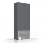 Hoeslaken antraciet topper double Jersey