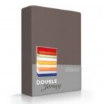 Hoeslaken Taupe Double Jersey