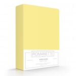 Hoeslaken geel katoen